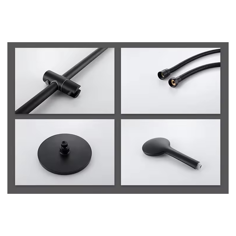 Stainless steel solid brass single handle multi-functional shower wall mounted rain shower set